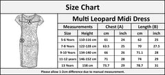 Kids Girls Midi Dress Multi Leopard Print Party Fashion Leggings Age 7-13 Years