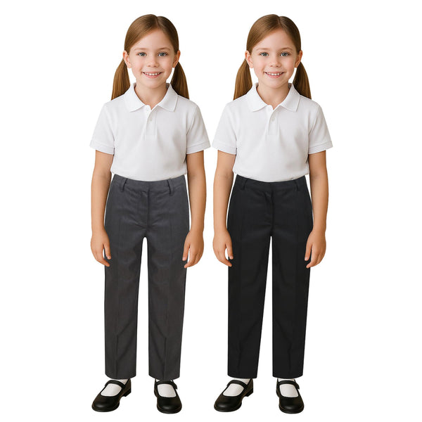 A2Z 4 Kids Girls Teens School Uniform Pant Slim Fit Teflon Coated School Trouser