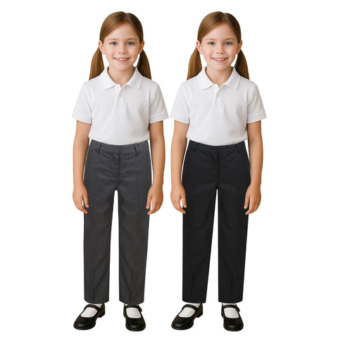 A2Z 4 Kids Girls Teens School Uniform Pant Teflon Coated Permanent Crease Pants