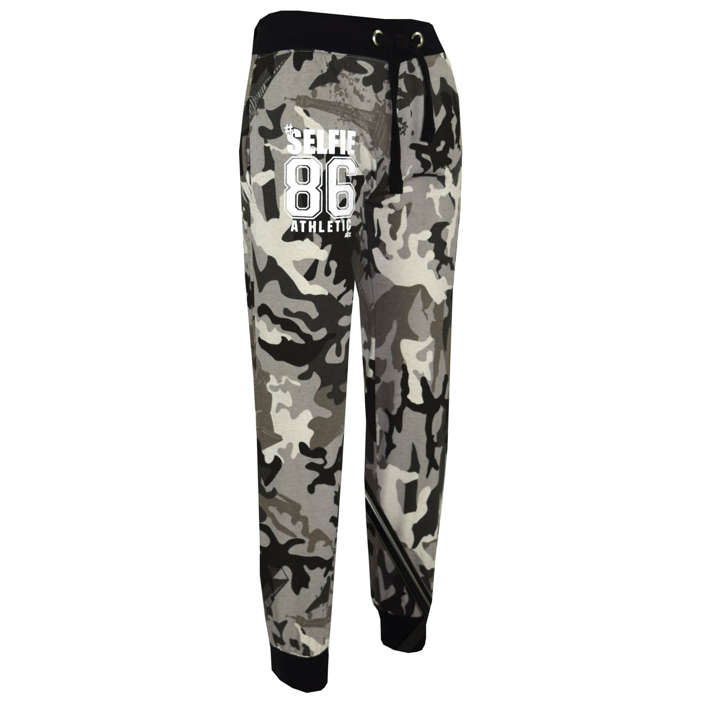 Boys Top Kids Designer's #Selfie 86 Camouflage T Shirt & Trouser Set 7-13 Years