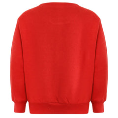 A2Z 4 Kids Red Tracksuit Jumper Sweatshirt Set with Jogger Bottoms PE School Sports Activewear Set Girls Boys Children Age 2-13 years