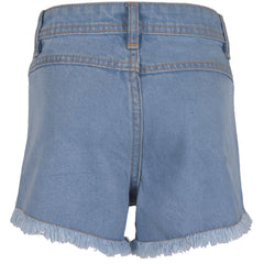 A2Z 4 Kids Girls Shorts Skinny Ripped Jeans Denim Stretch Short Casual�Half�Pant