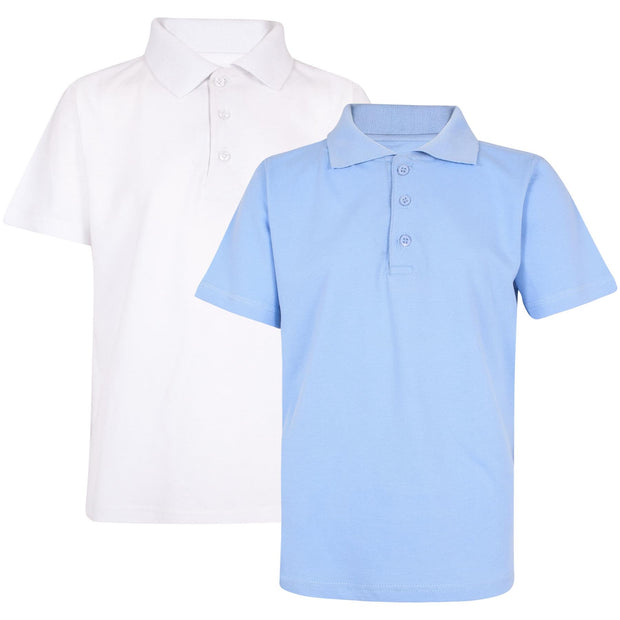 Kids Boys T Shirts Plain Polo Summer Fashion Soft Feel Tank Top & Tees 3-13 Year - A2Z 4 Kids