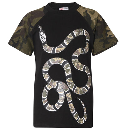 Boys T Shirts Kids Designer's 100% Cotton Snake Print T-Shirt New Age 5-13 Years