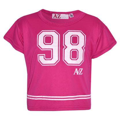 A2Z4Kids Girls Top Kids 98 Print Stylish Fashion T Shirt Crop Top New Age 5-13Yr
