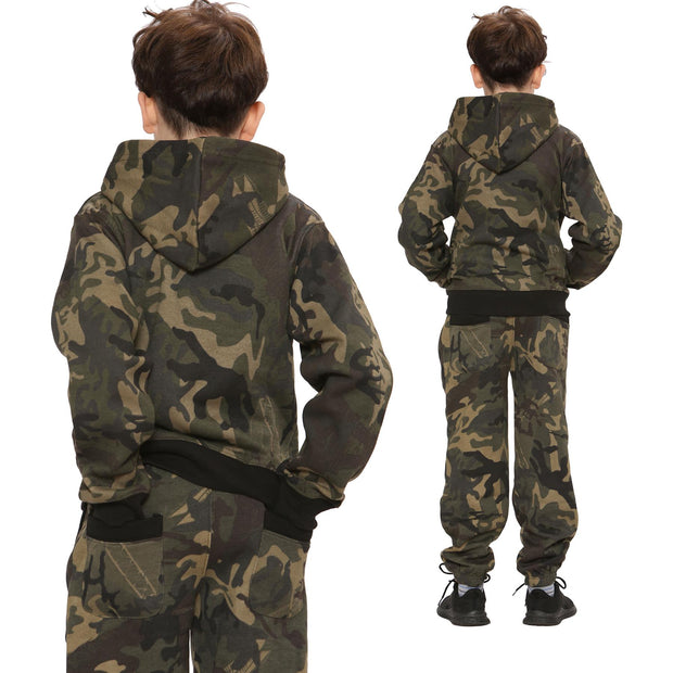 A2Z 4 Kids® Kids Tracksuit Boys Girls Designer's Green Camouflage Print Zipped Top Hoodie & Botom Jogging Suit Age 5 6 7 8 9 10 11 12 13 Years - A2Z 4 Kids