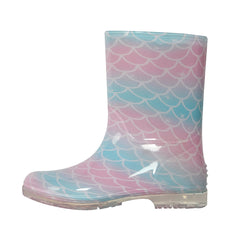 A2Z 4 Kids Girls Mermaid Wellies Waterproof Rain Boots Non-Slip Wellington Boot