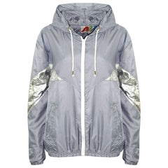 A2Z 4 Kids Girls Boys Windbreaker Jackets Metallic Panelled Hooded Raincoats
