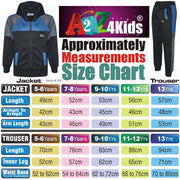 A2Z 4 Kids Kids Girls Boys Tracksuits Branded A2Z Originals Badged Zipped Hooded Black Top & Bottom Contrast Mesh Panels New School Fashion Sports Jogging Suit Joggers Age 5 6 7 8 9 10 11 12 13 Years