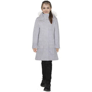 A2Z 4 Kids Grey Parka Jacket Faux Fur Hooded Coat Drawstring Waist Fashion Girls Age 5-13 Years