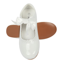 A2Z 4 Kids Girls Toddler School Shoes Removable Bow Patent Leather Mary Jane