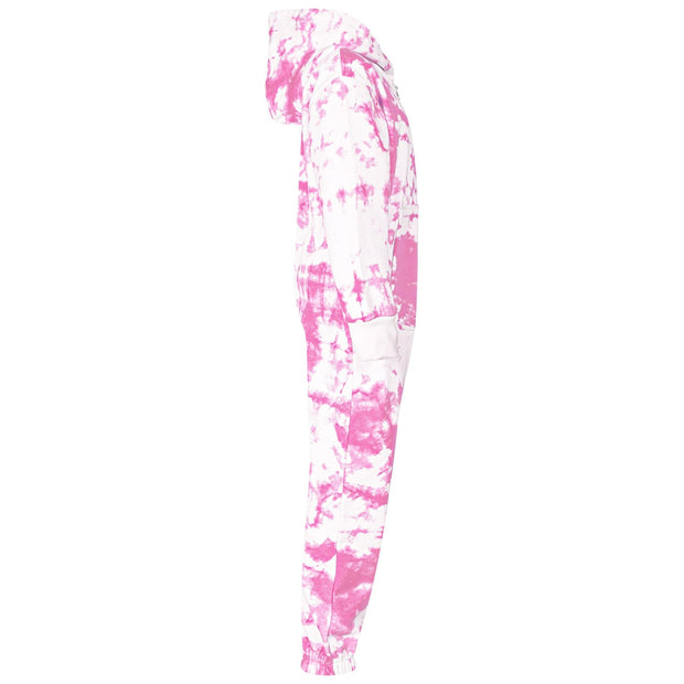 A2Z Onesie One Piece Kids Pyjamas Sleepsuit Pink Tie Dye Printed Girls Outfit