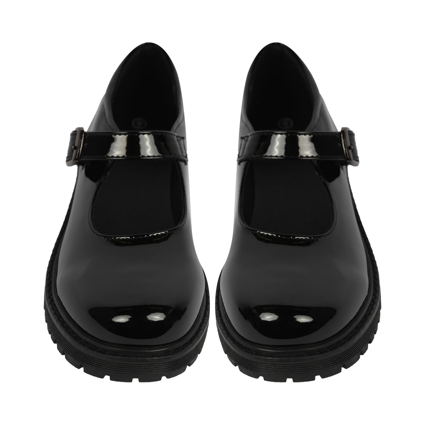 A2Z Girls Teens Womens Black Patent Mary Jane School Shoes Smart Buckle Footwear