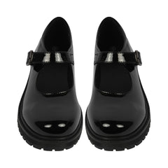 A2Z Girls Teens Womens Black Patent Mary Jane School Shoes Smart Buckle Footwear