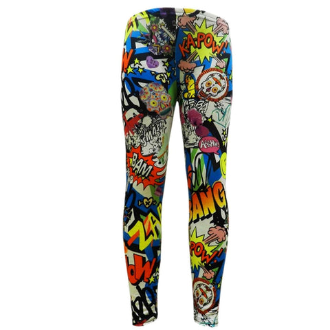A2Z 4 Kids Girls Legging Comic Book Stretchy Comfortable Breathable Stylish Pant