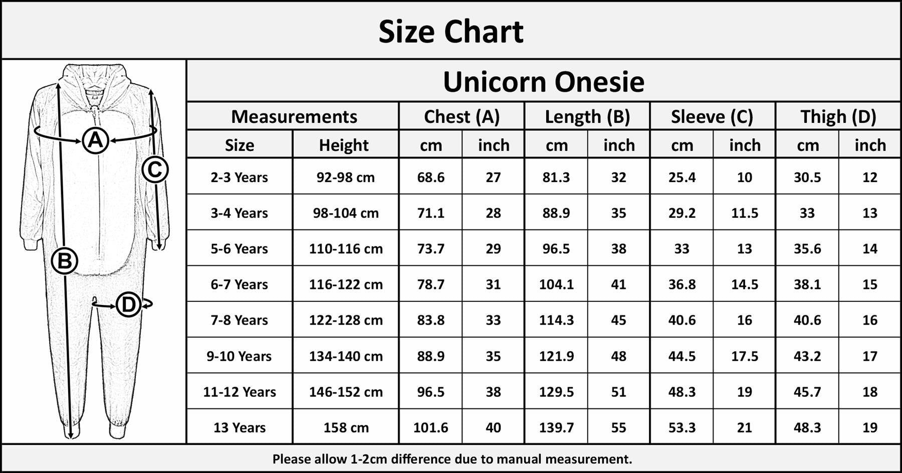 Kids Fleece A2Z Onesie One Piece Animal Pyjamas Unicorn Sleepsuit For Boys Girls