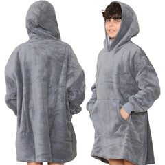 Kids Girls Boys Ultra Soft Oversized Hoodie Snuggle Plush Sherpa Fleece Lining