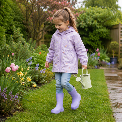 Kids Girls Wellington Wellies Non-Slip Waterproof Lightweight Rain Boots