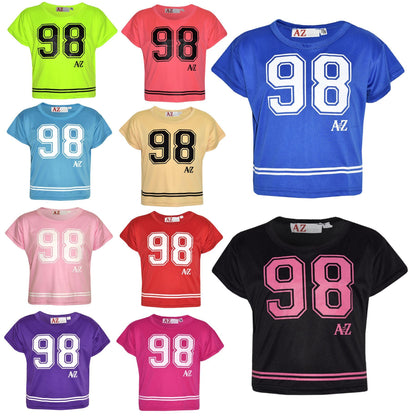 A2Z4Kids Girls Top Kids 98 Print Stylish Fashion T Shirt Crop Top New Age 5-13Yr