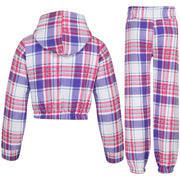Kids Tie Dye Tracksuit Gym Cropped Hoodie Sweatpants Cord Set Girls Age 5-13