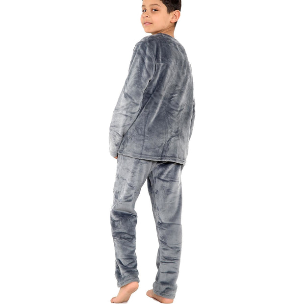 A2Z 4 Kids Childrens Warm Fleece twosie Crew Neck Pyjamas For Boys & Girls Sleepover 2 Piece Gift Set Age 5-6, 7-8, 9-10, 11-12 & 13 years