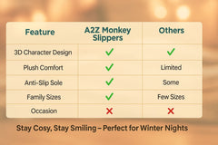 A2Z Girls Boys Womens Mens 3D Monkey Animal Slippers Cute Face Indoor Footwear