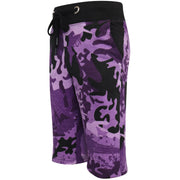 A2Z 4 Kids Girls Boys Shorts Designer's Camouflage Purple Print Cotton Chino Shorts Casual Knee Length Half Pant Age 5 6 7 8 9 10 11 12 13 Years