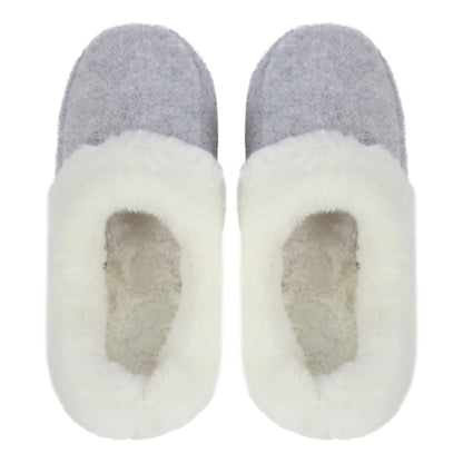 A2Z Womens Soft Slip On Slippers with Faux Fur Indoor House Shoes Non Slip Sole