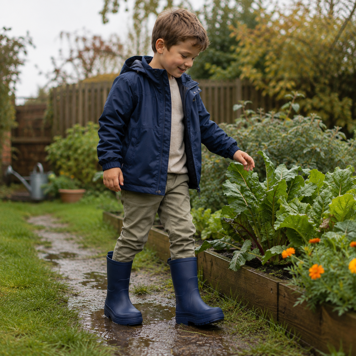 Kids Girls Wellington Wellies Non-Slip Waterproof Lightweight Rain Boots