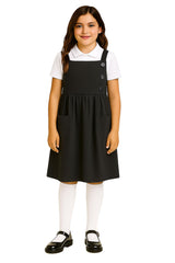 Kids Girls School Uniform Dress Soft Comfortable Pinafore School Dresses 3-14