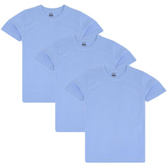 Kids Boys Girls Pack Of 3 T Shirts Plain Summer Fashion Soft Feel Tank Top Tees