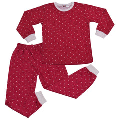 A2Z 4 Kids Girls Boys Polka Dot Children PJs 2 Piece Cotton Set Lounge Suit Nightwear Sleepwear Unisex Top Bottom Pyjamas Loungewear Dress Up Outfit Set Gifts for Children Girls & Boys Age 5-13 years