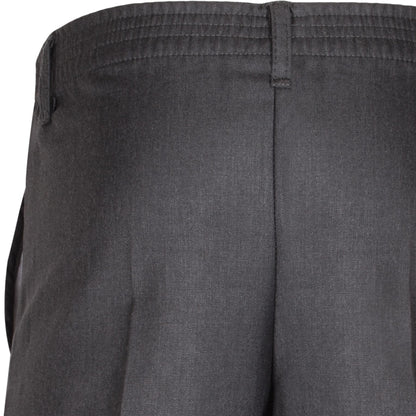 Kids Boys Pants Plain School Uniform Pull Up Regular Fit Elasticated Trouser