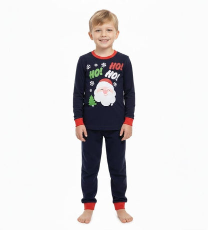 Kids Girls Boys Christmas Pyjamas Ya Filthy Animal Print Navy Lounge Suit
