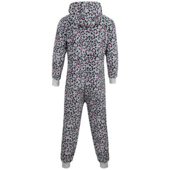 Kids Boys Girls Soft Fluffy Leopard Pink Grey A2Z Onesie One Piece Xmas Costume