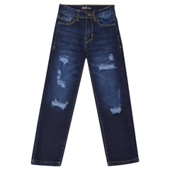 Kids Boys Relaxed Straight Fit Boot Cut Ripped Jeans for Teens Cotton Jeans 5-13