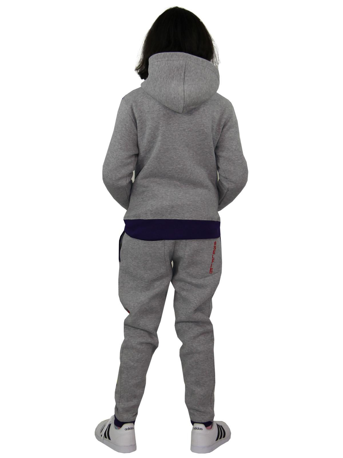 Kids Girls Boys #Selfie Tracksuit Hooded Hoodie Bottom Jog Suit Joggers 7-13 Yrs