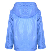 A2Z 4 Kids® Girls Boys Raincoats Jackets Kids Sky Blue Lightweight Kag Mac Waterproof Hooded Jacket Cagoule Rain Mac Age 5 6 7 8 9 10 11 12 13 Years