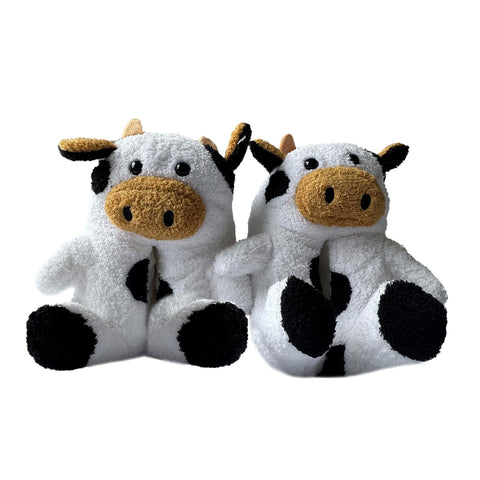 A2Z Kids Girls Womens 3D Cow Slippers Soft Plush Warm Non Slip Indoor Shoes