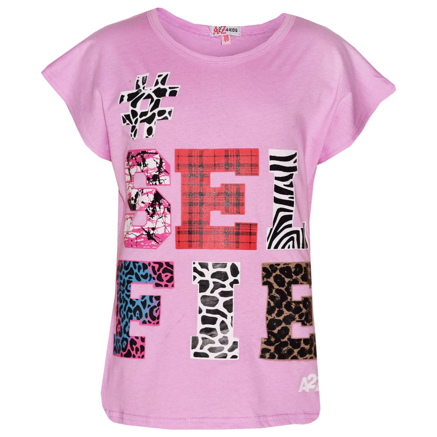 Girls Tops Kids Selfie Print Trendy T Shirt Top & Fashion Legging Set 7-13 Years