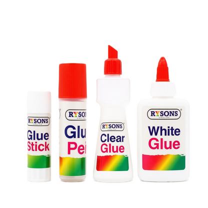 A2Z 4 Piece Glue Set Glue Stick Clear White Glue Pen Arts Crafts School Office