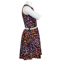 Kids Girls Skater Dress Sleeveless Party Fashion Leopard Print Summer Dresses