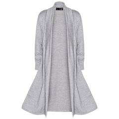 Kids Girls Long Sleeves Maxi Boyfriend Floaty Cardigan Ladies Open Front 5-13 Yr