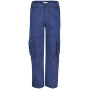 Kids Boys Youth BDU Ranger 6-Pocket Navy Blue Combat Cargo Trousers Fashion Pant 5-13