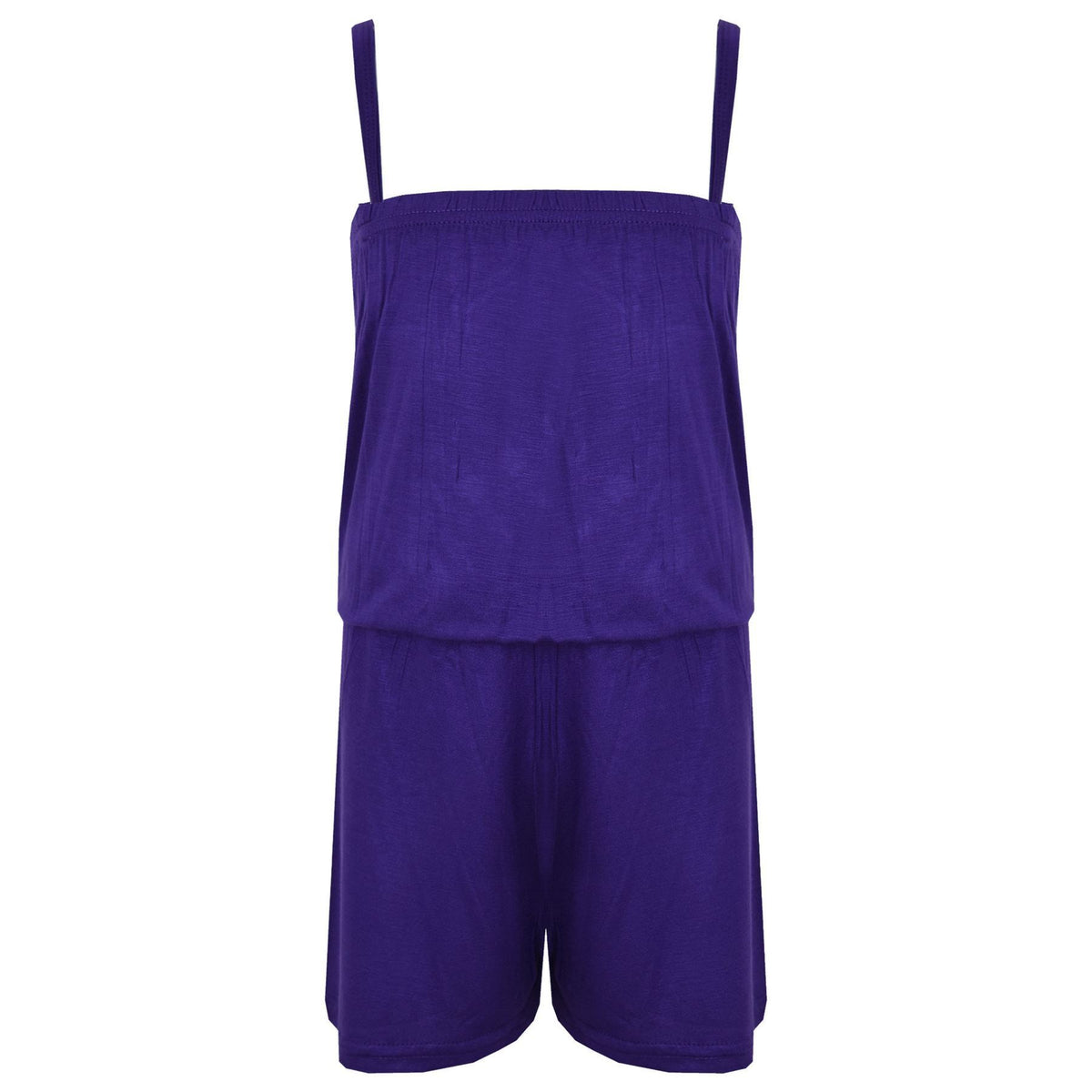 Girls Jumpsuit Kids Plain Color Trendy Playsuit All In One Jumpsuits 5-13 Years