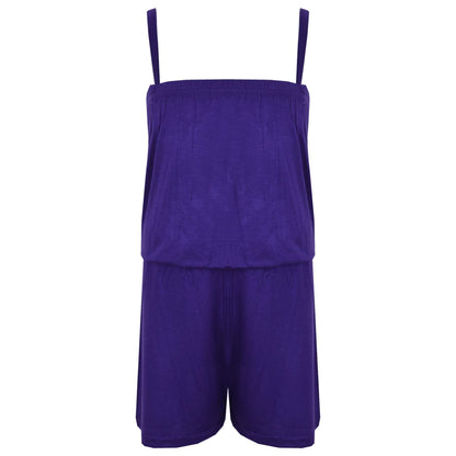 Girls Jumpsuit Kids Plain Color Trendy Playsuit All In One Jumpsuits 5-13 Years