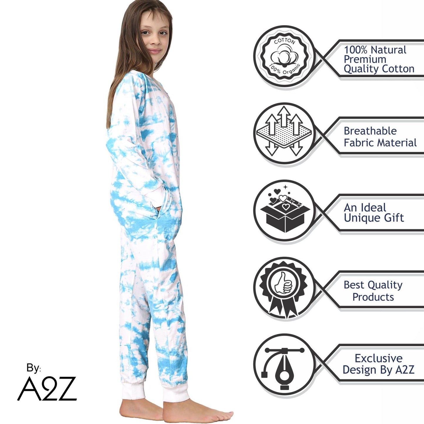 A2Z Onesie One Piece Kids Pyjamas Sleepsuit Leopard Print Costume For Girls