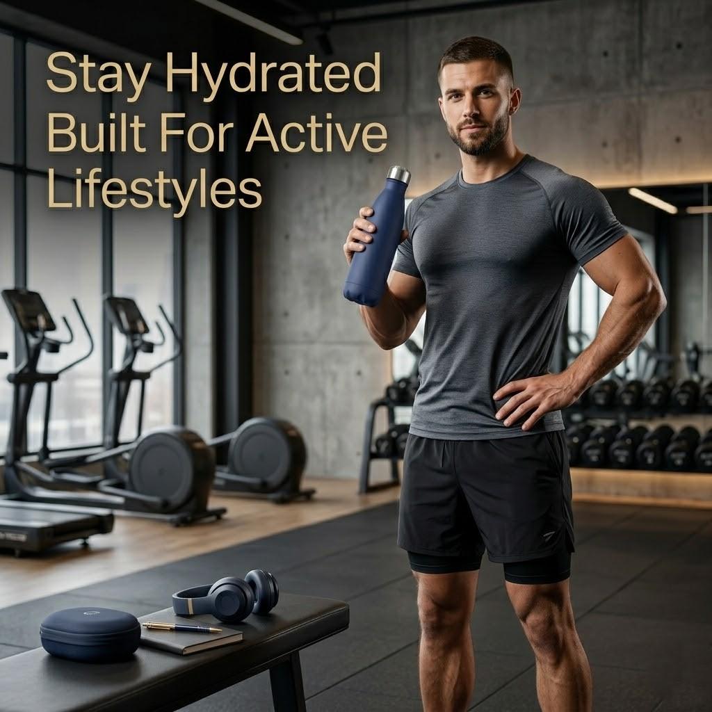 A2Z 500ml Stainless Steel Water Bottle Insulated Leakproof Flask Gym Travel
