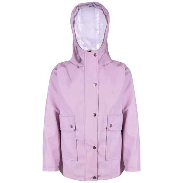 PU Raincoat Jacket Windbreaker Waterproof Parka Hooded For Girls Boys Age 5-13 Years