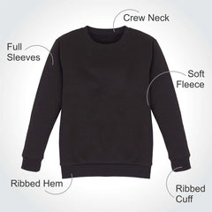 Kids Girls Boys Sweatshirt  Plain Crew Round Neck Uniform  Age 2-13 Years